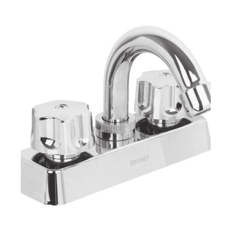 Mezcladora plástica 4? cuello curvo para lavabo, standard