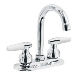 Mezcladora 4? para lavabo, cuello bar, manerales cono