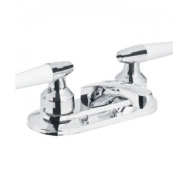 Mezcladora 4? para lavabo, nariz larga, manerales cono