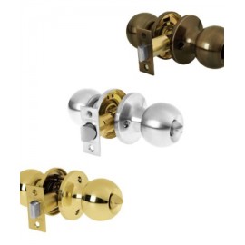 Cerraduras de pomo tipo esfera, mecanismo tubular, para baño