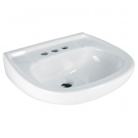 Lavabo cerámico con rebosadero, blanco, Foset   Cod:44002