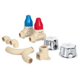 KIT de conexiones y válvulas CPVC para instalación regadera, Cod:46033
