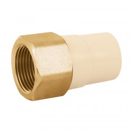 Adaptadores hembra de CPVC, con inserto de latón, Cod:45107, 45108, 45109