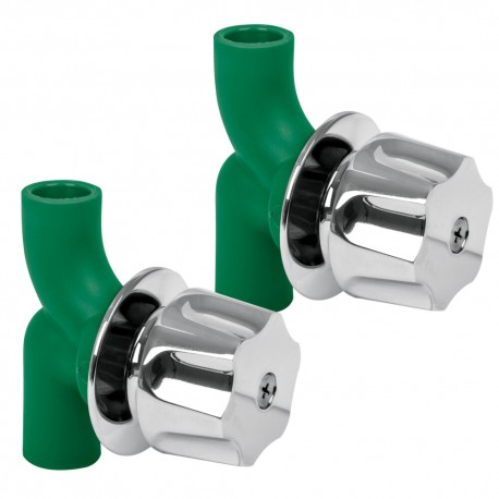 Caja con 2 llaves de PPR y manerales metálicos para empotrar  Cod: 49828