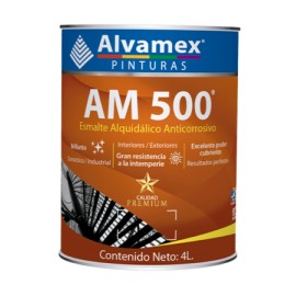 Esmalte anticorrosivo alquidálico Codigo:AM-500 *GALÓN 4L*