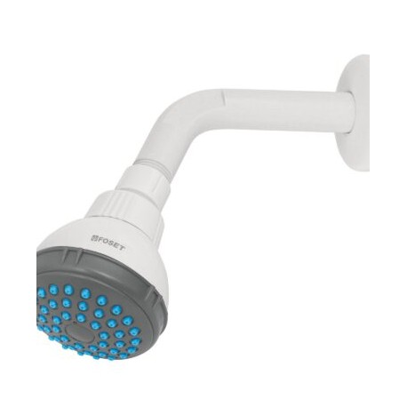 Regadera plástica redonda 2-1/2? gris-blanca, Foset cod: 48293