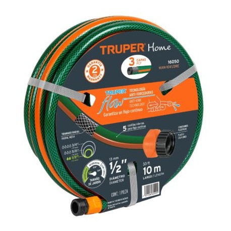 Mangueras reforzadas 3 capas, conexiones plásticas