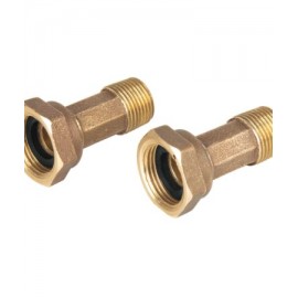 Juego 2 niples con tuercas 1/2? x 3/4? para medidor de agua Codigo:48159