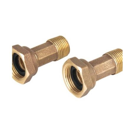 Juego 2 niples con tuercas 1/2? x 3/4? para medidor de agua Codigo:48159