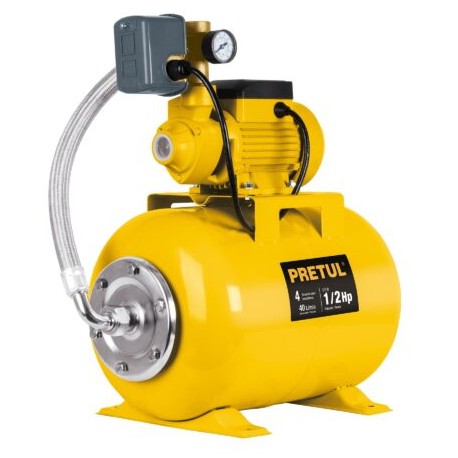 Bomba hidroneumática 1/2 HP, 24 litros, Pretul Codigo:20183