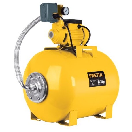 Bomba hidroneumática 1/2 HP, 50 litros, Pretul Codigo:20184