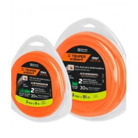 Hilos cuadrados dual para desbrozadora