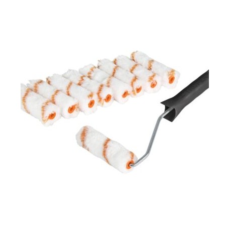 Kit 9 repuestos de mini rodillos de 4? y 1 maneral Codigo:12132