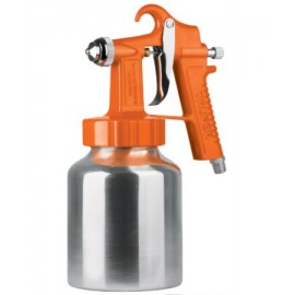 Pistola p/pintar baja presión, naranja, entrada inf, Truper Cod:19000