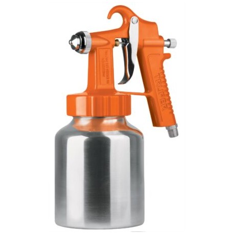 Pistola p/pintar baja presión, naranja, entrada inf, Truper Cod:19000