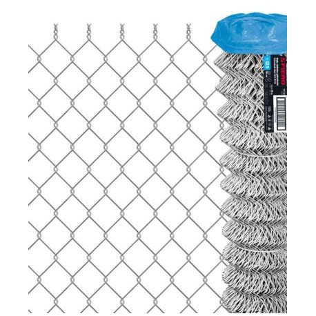 Rollos de mallas ciclónicas de acero galvanizado, 20 m, calibre 12.5 ,55mm