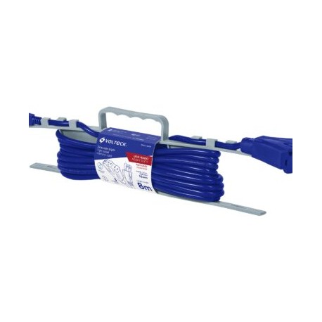Extensión triple uso rudo 8 m tipo abanico 3×16 AWG, Volteck Codigo:48063