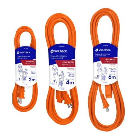 Extensiones de uso rudo, calibre 16