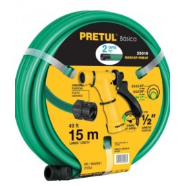 Combo manguera MAN-15X1/2P y pistola de riego PIM-4P, Pretul Codigo:25019