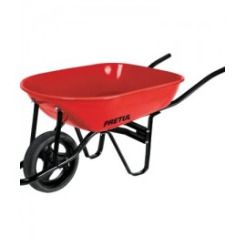 Carretilla 5.5 ft3 roja Imponchable, bastidor tubular,Pretul Codigo:20630