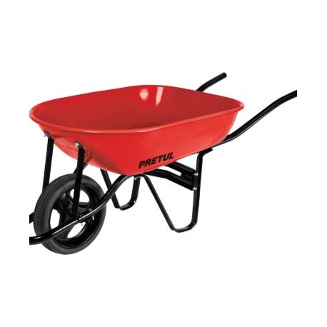 Carretilla 5.5 ft3 roja Imponchable, bastidor tubular,Pretul Codigo:20630