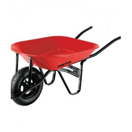 Carretilla 4.5 ft3 roja Neumática, bastidor tubular,Pretul Codigo:20628