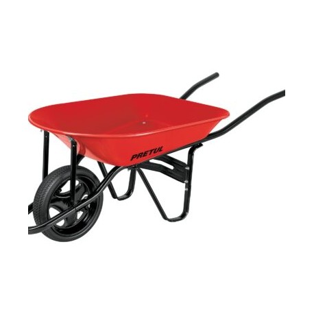 Carretilla 4.5 ft3 roja Imponchable bastidor tubular,Pretul Codigo:20629