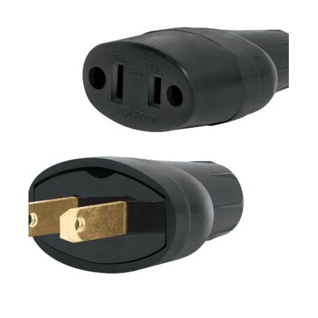 Clavija y contacto de PVC, bolsa con 2 piezas, Volteck Codigo:48074
