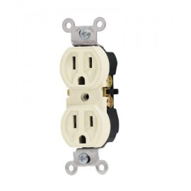Contacto dúplex, 2 polos 3 hilos, Standard, marfil Codigo: 46102