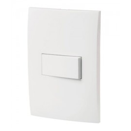 Placa armada con interruptor sencillo, línea Oslo, blanco Código:   46492