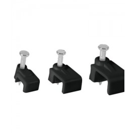 Grapas para cable plano, negras