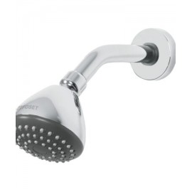 Regadera redonda 3-1/4? brazo y chapetón acero inox, Foset cod:45789