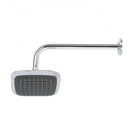 Regadera cuadrada plato ancho 6? brazo inox a muro, Foset  cod: 49451