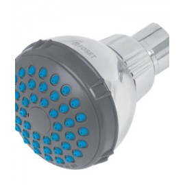 Regadera redonda de ABS 2-1/2? gris-cromo sin brazo, Foset  cod: 49412