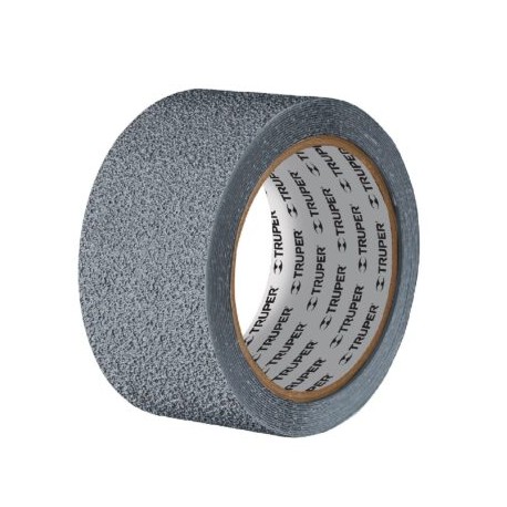 Rollo de 5 m cinta antiderrapante 50mm gris p/áreas húmedas