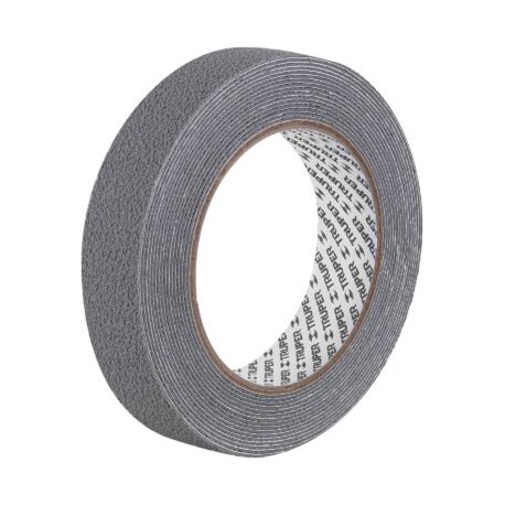 Rollo de 5 m cinta antiderrapante 25mm gris p/áreas húmedas