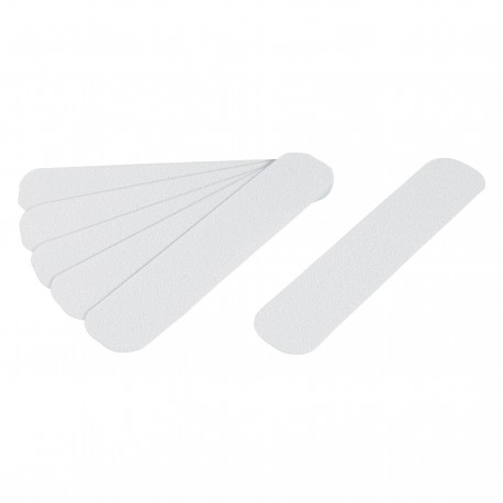 Tarjeta 6 tiras 23cm antiderrapantes blancas 50mm c/abrasivo Truper