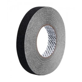 Rollo de 18m de cinta antiderrapante negra 25mm con abrasivo